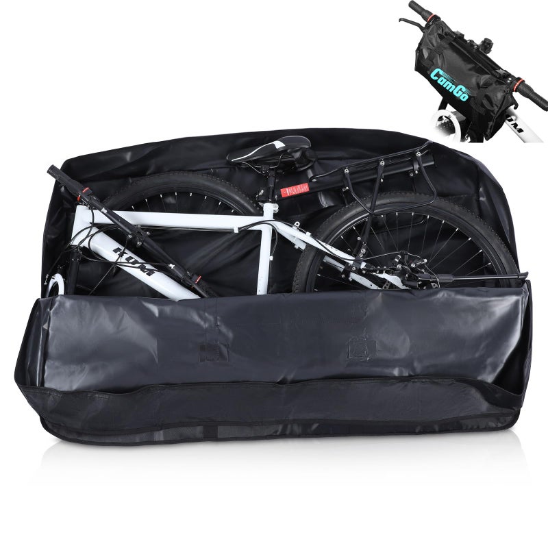 CamGo Folding Bike Travel Bag Bicycle Carrier Case Outdoors Cycling Carrying Transport Bag for 26inch Bikes (Black, 26 inch) - Image 1